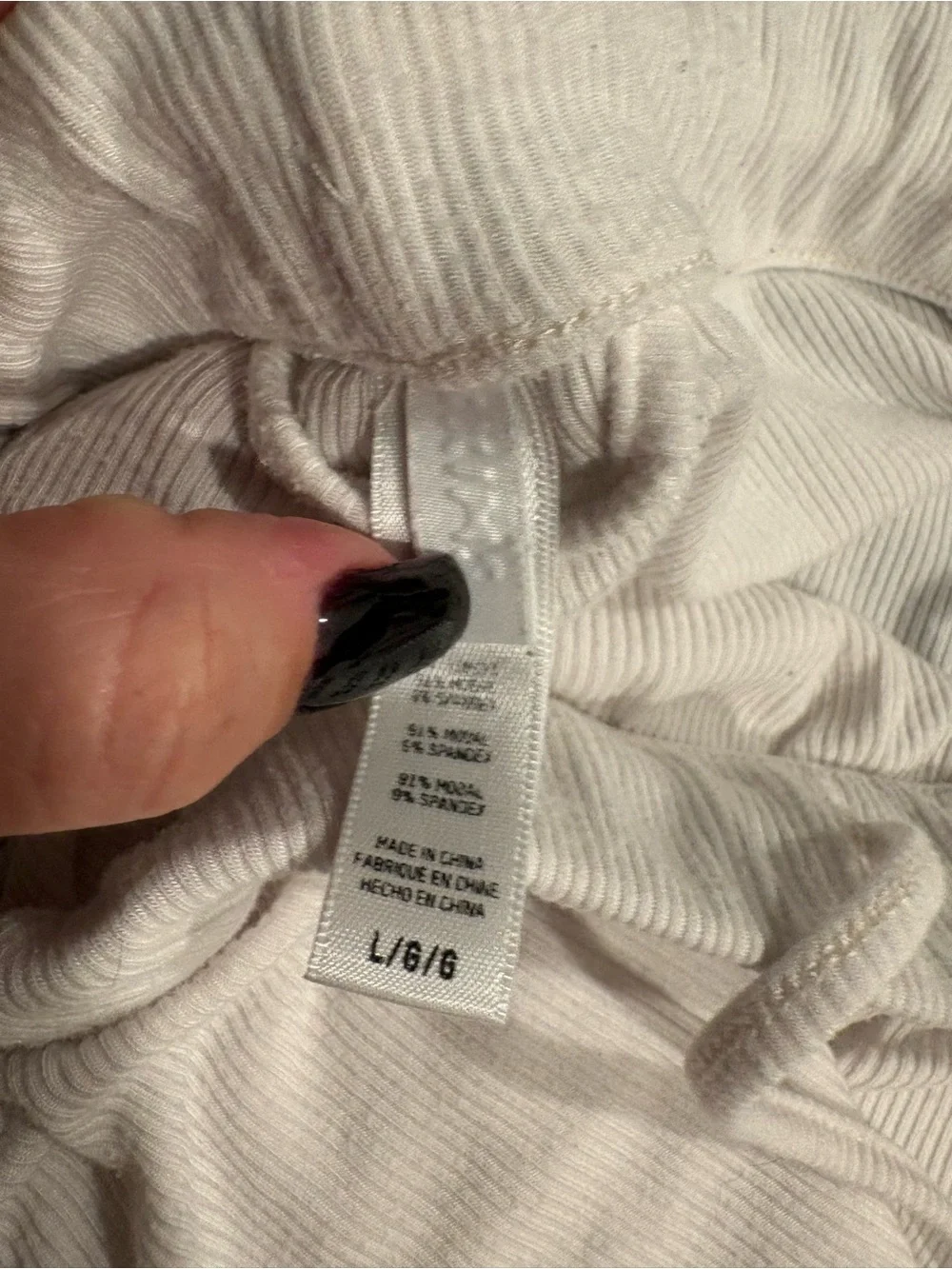 Skims ribbed pajama set - large
